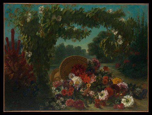 Basket of Flowers, 1848, Eugène Delacroix