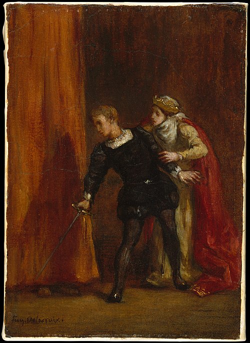 Hamlet and His Mother, 1849, Eugène Delacroix