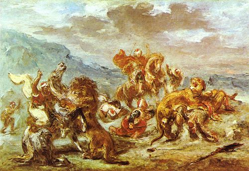 Lion Hunt, 1860, Eugène Delacroix