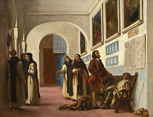 Christopher Columbus and His Son at La Rábida, 1838, Eugène Delacroix