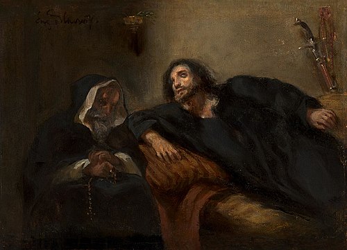 The confession of the Giaour, 1832, Eugène Delacroix