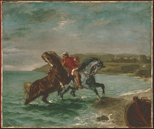 Chevaux sortant de la mer, 1860, Eugène Delacroix