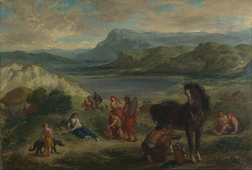 Ovid Among the Scythians, 1859, Eugène Delacroix