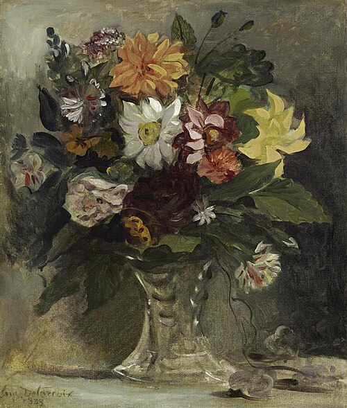 A Vase of Flowers, 1833, Eugène Delacroix