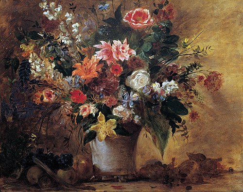 Still-life of flowers, 1834, Eugène Delacroix