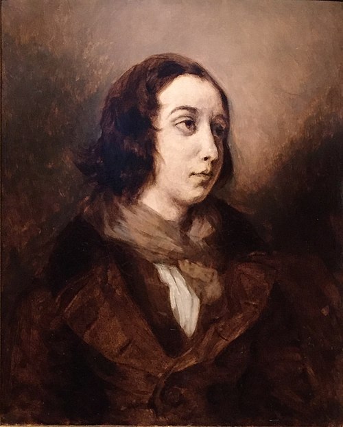 Portrait de George Sand, 1834, Eugène Delacroix