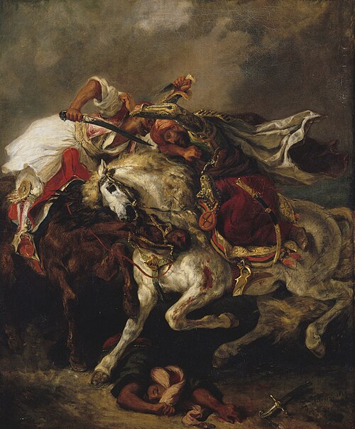 Combat of the Giaour and the Pasha, 1835, Eugène Delacroix