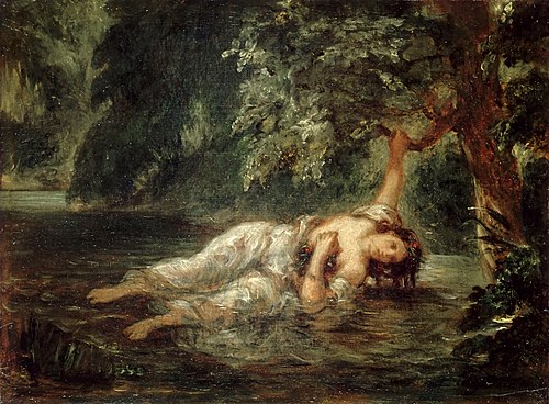 The death of Ophelia, 1848, Eugène Delacroix