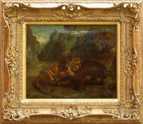 Lion et sanglier, 1853, Eugène Delacroix