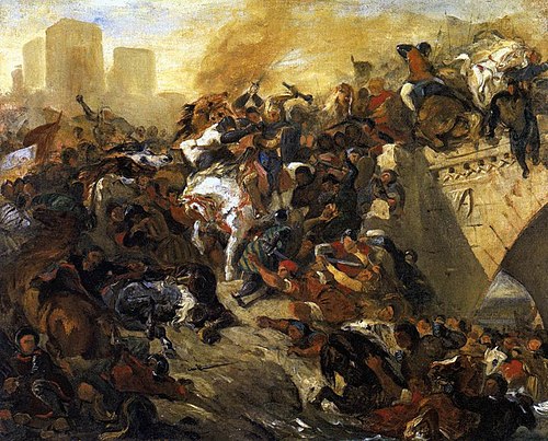 Bataille de Taillebourg gagnée par saint Louis, 1837, Eugène Delacroix
