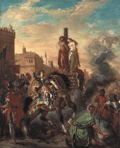 Clorinda Rescues Olindo and Sophronia, 1856, Eugène Delacroix