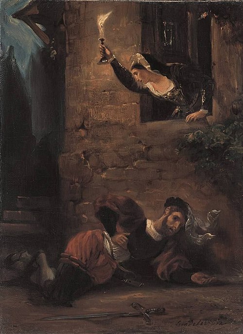 Der sterbende Valentin, 1826, Eugène Delacroix