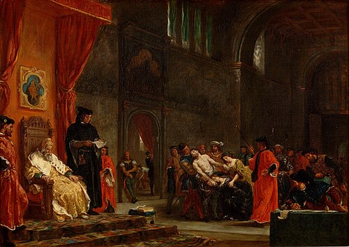The Two Foscari, 1855, Eugène Delacroix