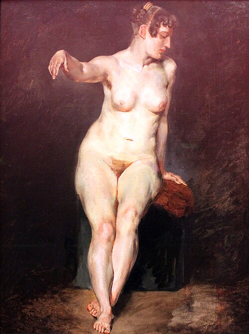 Seated Nude, 1820, Eugène Delacroix