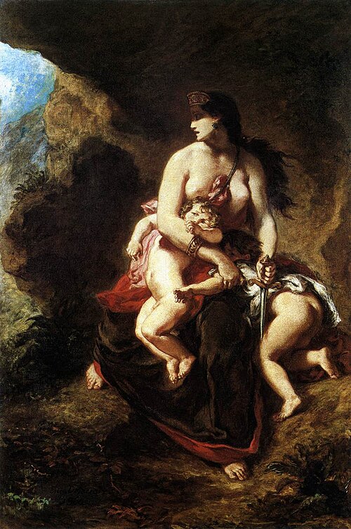 Medea about to Kill her Children, 1862, Eugène Delacroix