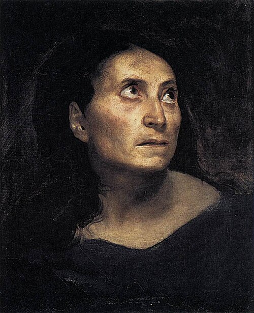 Tête de vieille femme, 1824, Eugène Delacroix