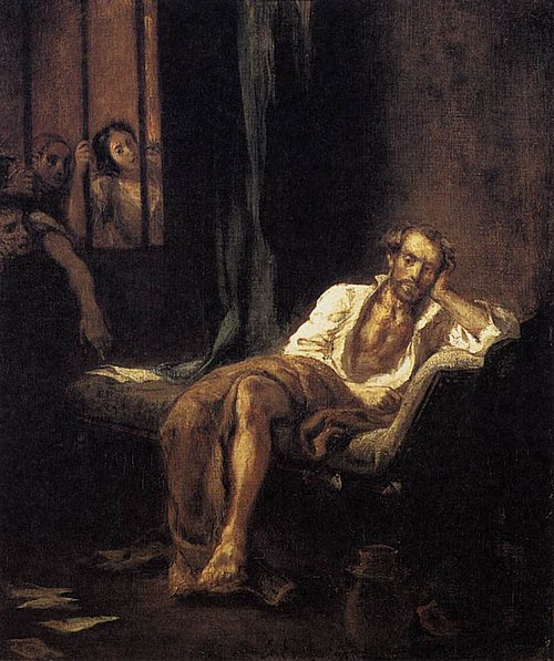 Tasso in the Madhouse, 1839, Eugène Delacroix