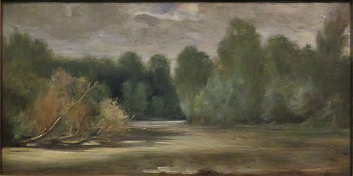 L'étang, près du Louroux, 1825, Eugène Delacroix