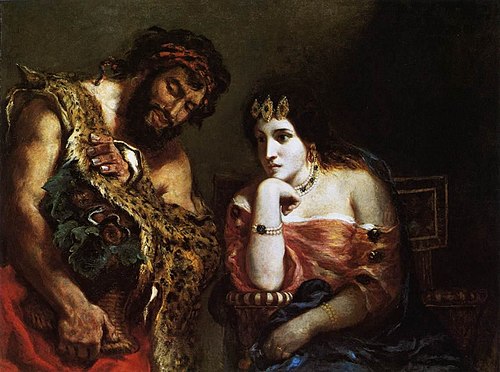 Cléopâtre et le paysan, 1838, Eugène Delacroix