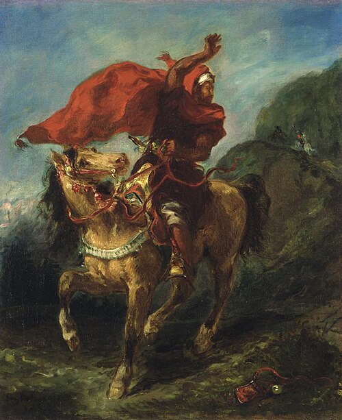 Cavalier arabe donnant un signal, 1851, Eugène Delacroix