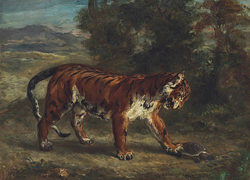 Tiger with a Tortoise, 1862, Eugène Delacroix