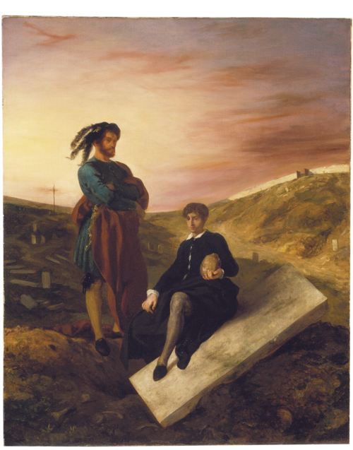 Hamlet and Horatio at the Cemetery, 1835, Eugène Delacroix