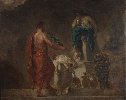 Lycurgue consulte la Pythie, 1840, Eugène Delacroix