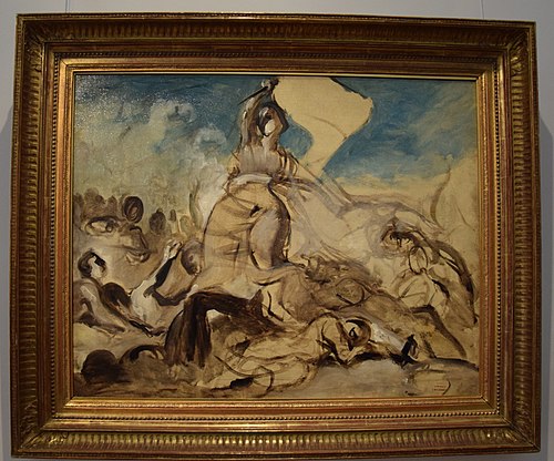 Esquisse pour La Liberté guidant le peuple, 1830, Eugène Delacroix