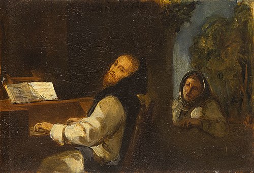 Charles Quint au monastère de Yuste, 1837, Eugène Delacroix