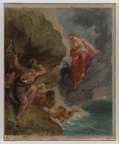 L'Hiver. Junon implore Éole, 1856, Eugène Delacroix