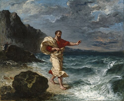 Demosthenes on the Seashore, 1859, Eugène Delacroix