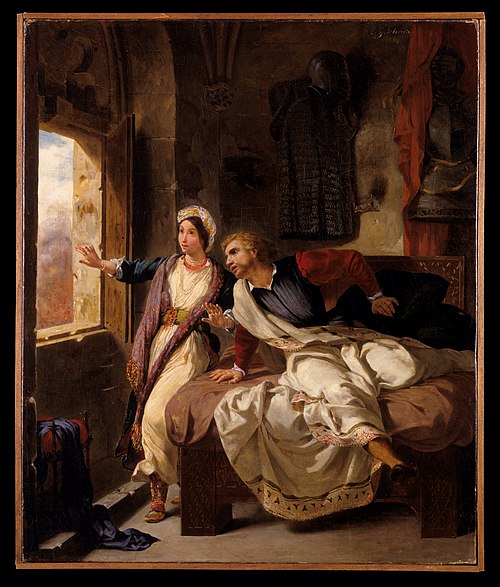 Rebecca and the Wounded Ivanhoe, 1823, Eugène Delacroix