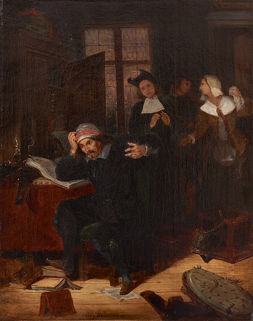 Don Quichotte dans sa bibliothèque, 1824, Eugène Delacroix