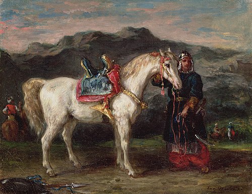Circassien tenant un cheval par la bride son, 1858, Eugène Delacroix