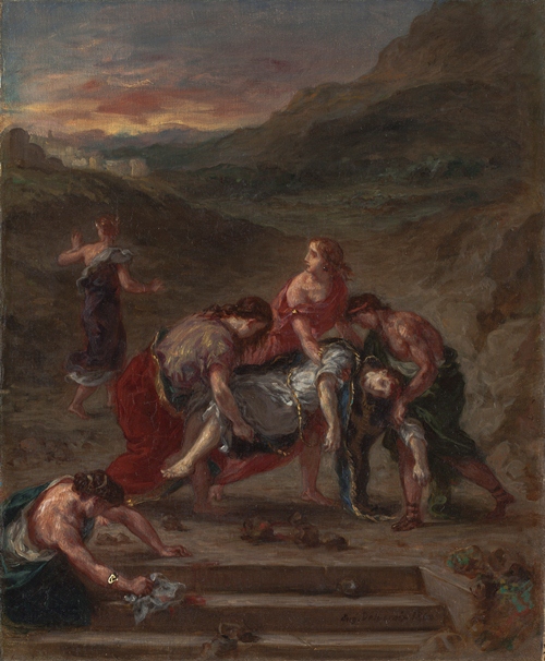 Saint Stephen Borne Away by his Disciples, 1862, Eugène Delacroix