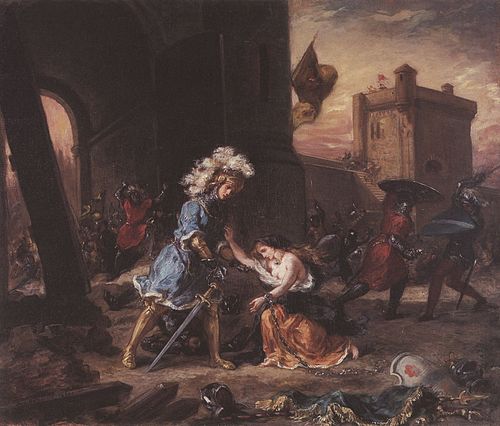 Scene from the Romance of Amadis de Gaule, 1860, Eugène Delacroix