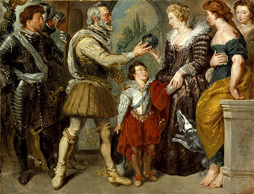 Henri IV Conferring the Regency upon Marie de' Medici, 1834, Eugène Delacroix