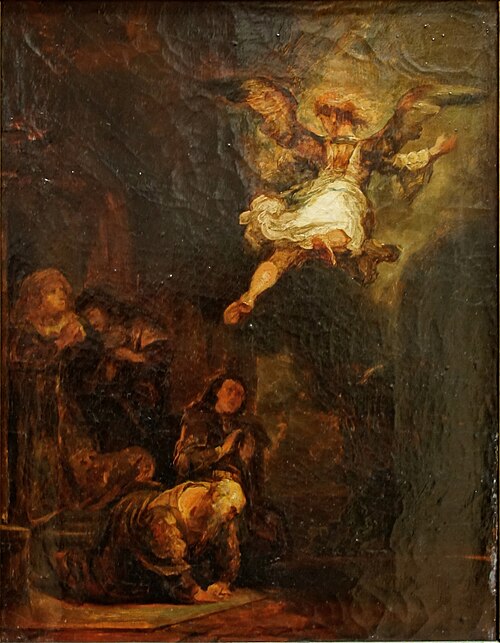 The Angel Gabriel leaving Tobias, 1850, Eugène Delacroix