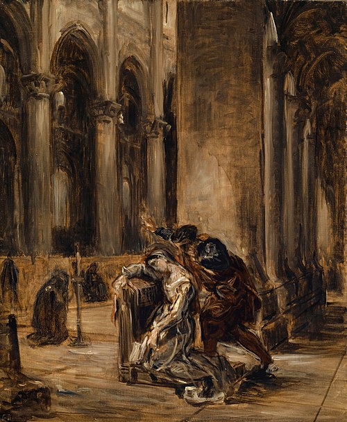 Marguerite à l'église, 1850, Eugène Delacroix