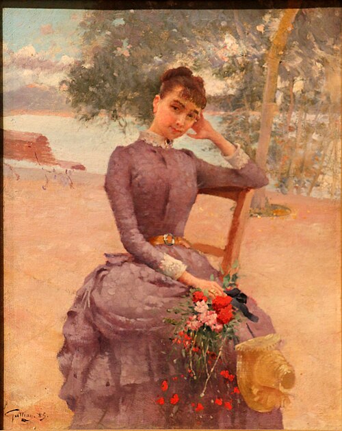 Jeune Fille assise au Mourillon, , Octave Gallian