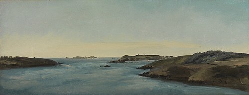 Die Mündung der Rance bei Saint-Servan (Bretagne), 1815, Pierre-Henri de Valenciennes