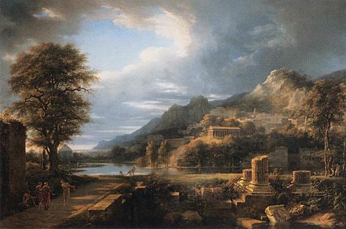 Heroic landscape with lemnian activities, 1701, Pierre-Henri de Valenciennes