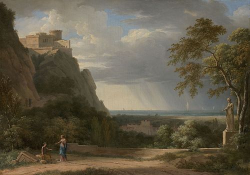 Classical Landscape with Figures and Sculpture, 1788, Pierre-Henri de Valenciennes