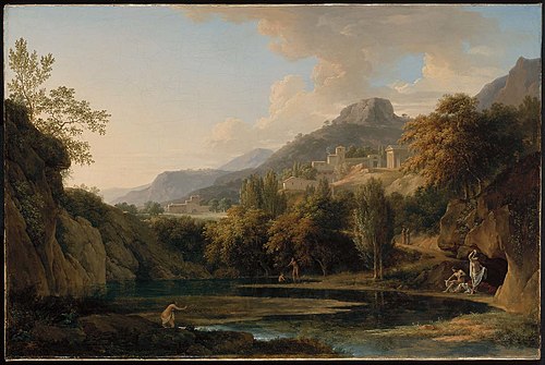 Italian Landscape with Bathers, 1790, Pierre-Henri de Valenciennes