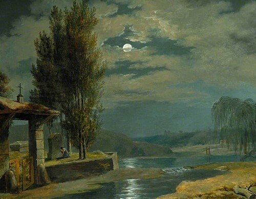 Landscape, Moonlight, 1817, Pierre-Henri de Valenciennes