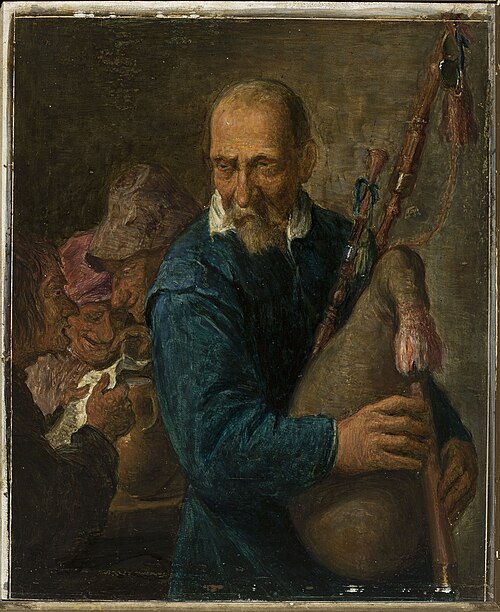 Bagpipe player, , David Teniers le Jeune