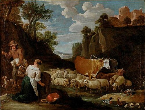 Landscape with Shepherds and Cattle, 1660, David Teniers le Jeune