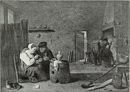 Interior of a Cabaret with a Woman Smoking, 1650, David Teniers le Jeune