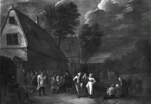 peasants dancing at the tavern, 1696, David Teniers le Jeune