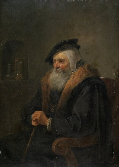 Old man in an armchair, 1650, David Teniers le Jeune
